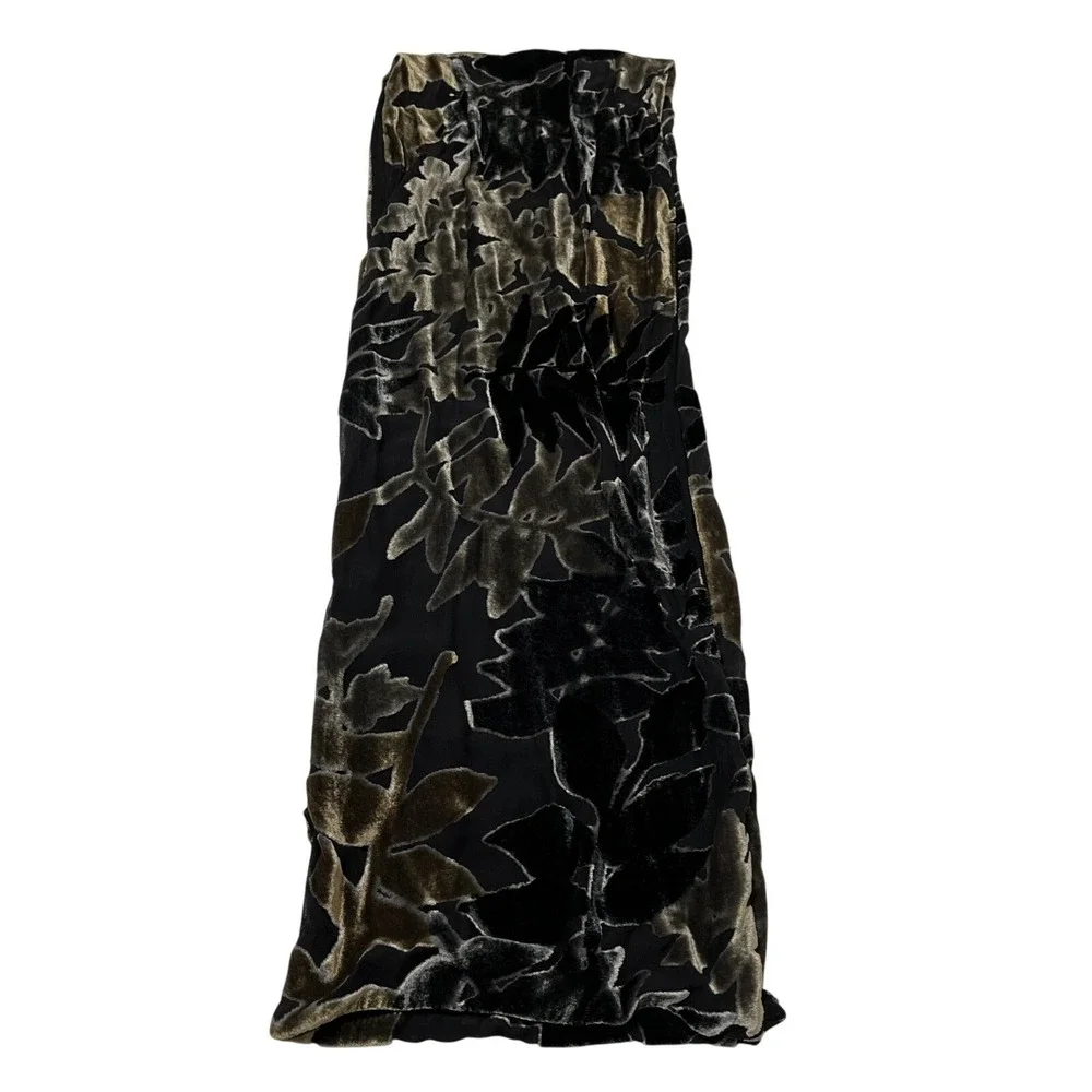Black Burnout Sheer Burnout Velvet‎ Scarf Whimsigoth Fairy Grunge Event Glam